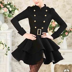 Small wool double breasted coat dress